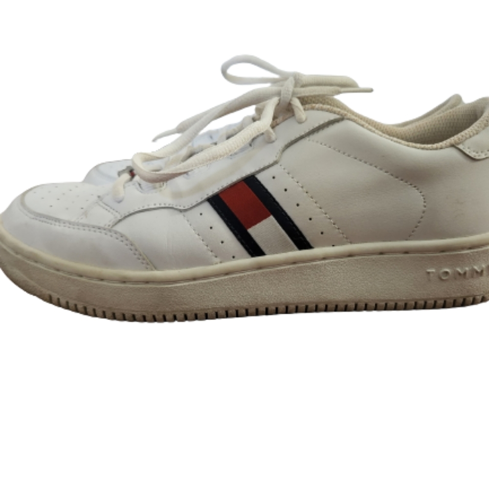 Vintage White Tommy Hilfiger Sneakers 1990's Unisex Size 8.5